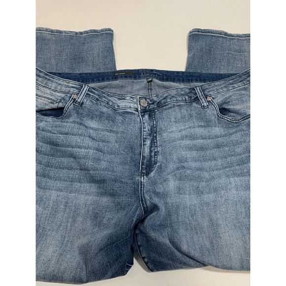 Kut Womens Denim Jeans Katy Boyfriend Distress Blue Wash Plus Size 24W - Picture 8 of 10